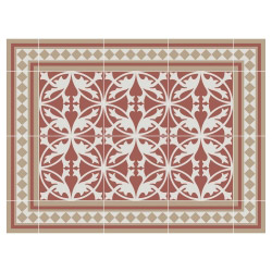 contento Tischset Vinyl Fliesen 7 Rot