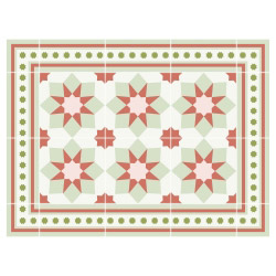 contento Tischset Vinyl Fliesen 6 Orange