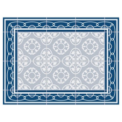 contento Tischset Vinyl Fliesen 8 Blau