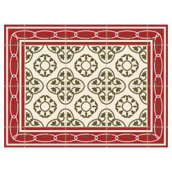 contento Tischset Vinyl Fliesen 8 Rot