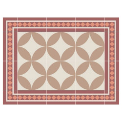 contento Tischset Vinyl Fliesen 2 Orange